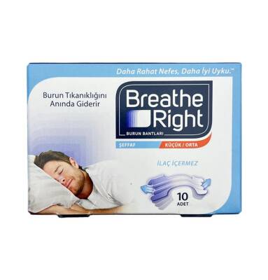 Breathe Rigth şəffaf kiçik/orta N10 plastr - BREATHE RIGHT