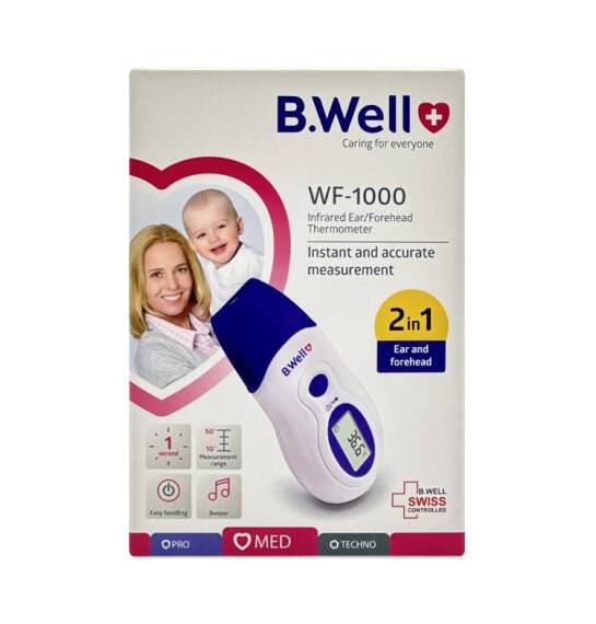 B.Well WF-1000 qulaq və alından ölçən elektron termometr - 1