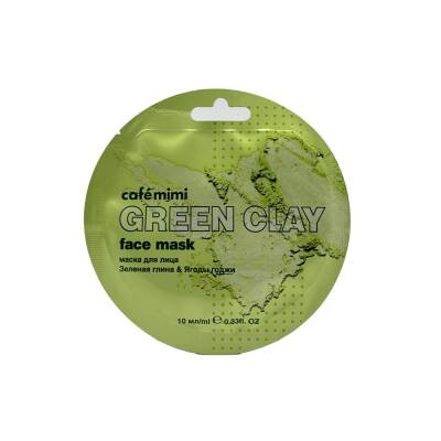 Cafe Mimi Green Clay Üz üçün Maska, 10 ml