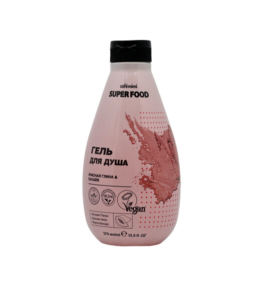 Cafe Mimi Krasnaya qlina i Papaya duş geli 370 ml - CAFE MIMI