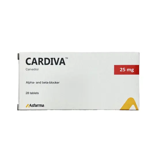 CARDIVA 25MG N28 TB - 1