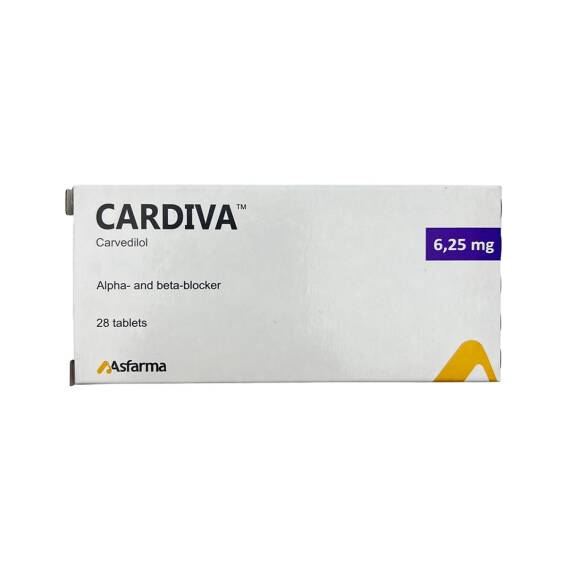 CARDIVA 6,25MG N28 TB - 1