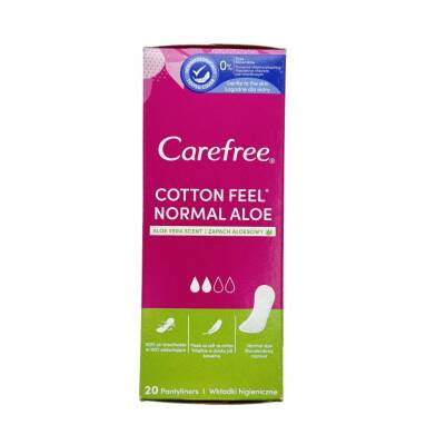 Carefree pambıq və aloe tərkibli normal qadin bezi 20 ədədli. - CAREFREE