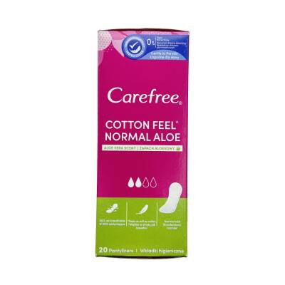 Carefree pambıq və aloe tərkibli normal qadin bezi 20 ədədli. - CAREFREE