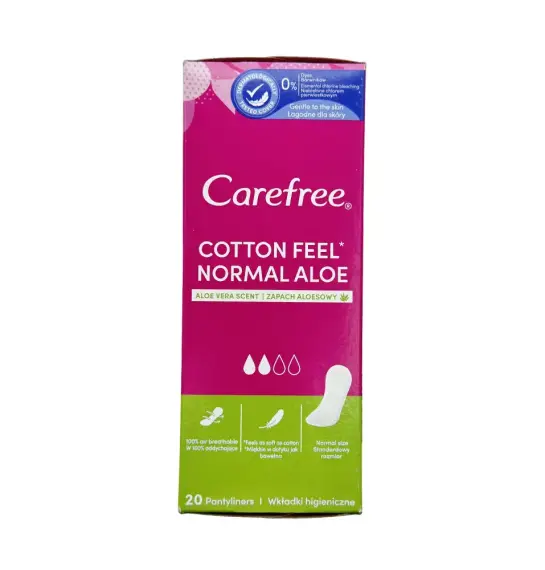 Carefree pambıq və aloe tərkibli normal qadin bezi 20 ədədli. - 1