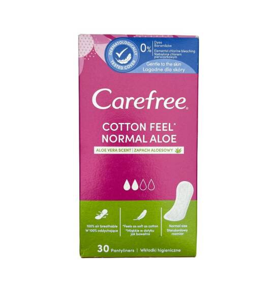 Carefree pambıq və aloe tərkibli normal qadin bezi 30 ədədli. - 1