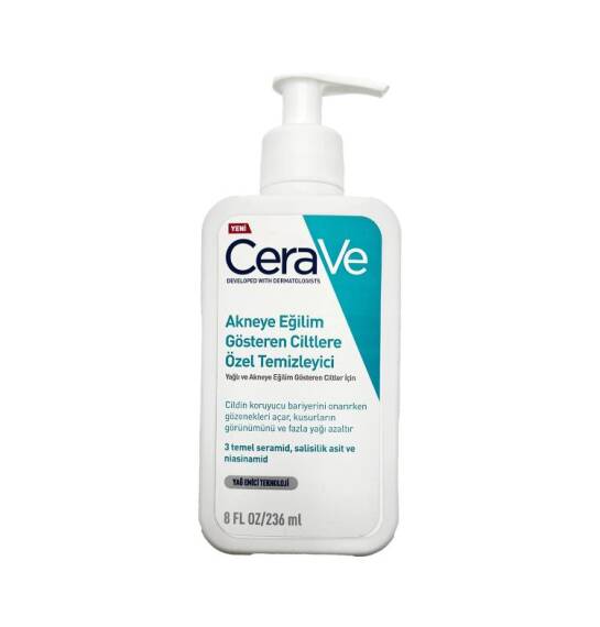Cerave Yağlı və Sızanaqlı dərilər üçün üz təmizləyici gel 236 ml - 1