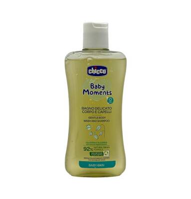 Chicco Baby Moments həssas dəri saç və bədən yuyucu gel 0 ay+ 200 ml - CHICO