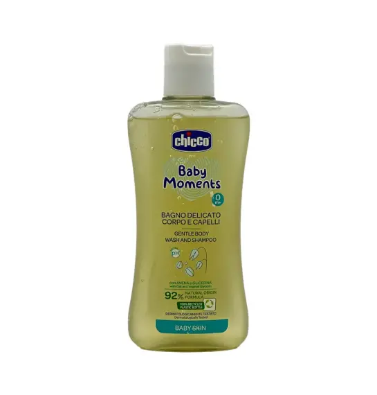 Chicco Baby Moments həssas dəri saç və bədən yuyucu gel 0 ay+ 200 ml - 1