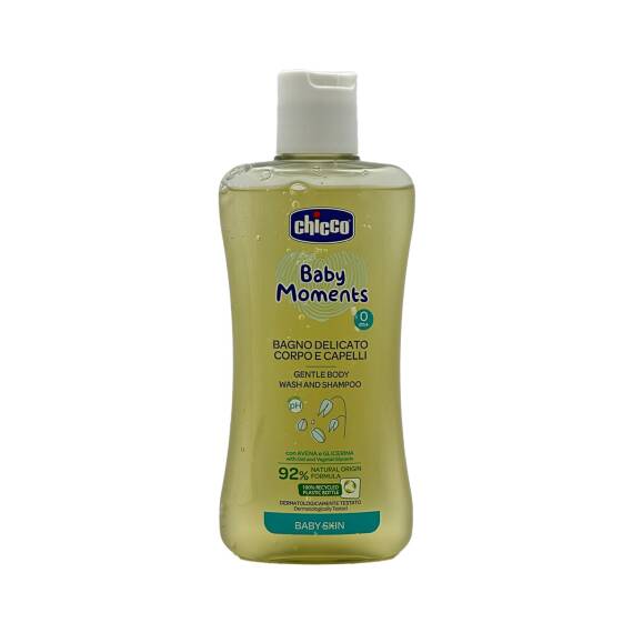 Chicco Baby Moments həssas dəri saç və bədən yuyucu gel 0 ay+ 200 ml - 1