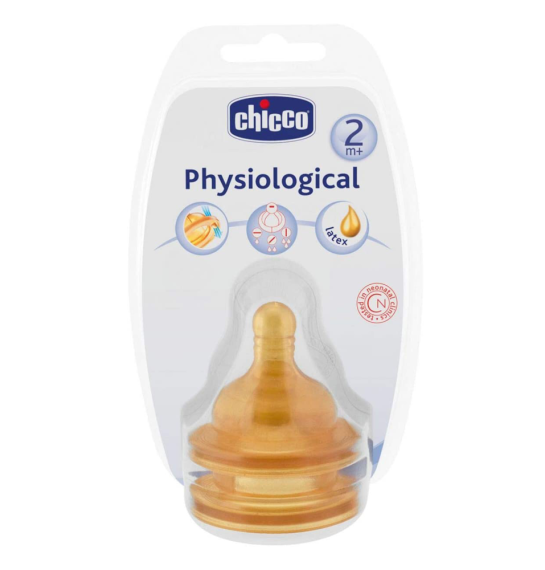 Chicco butulka kauçuk əmzik orta axış 2 ay+ N2 - 1
