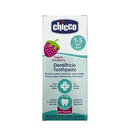 Chicco Çiyələkli diş məcunu 12 ay+ 50ml - 1