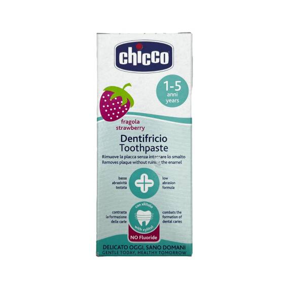 Chicco Çiyələkli diş məcunu 12 ay+ 50ml - 1