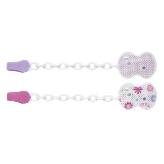 Chicco Clip With Chain əmzik tutacağı çəhrayı - 1
