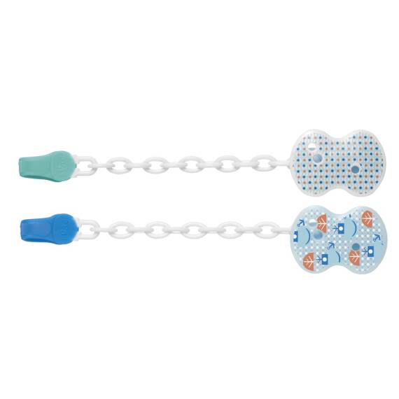Chicco Clip With Chain əmzik tutacağı mavi - 1
