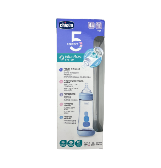 Chicco F.Perfect5 PP butulka oğlan sürətli axış silikon N2 300 ml - 1