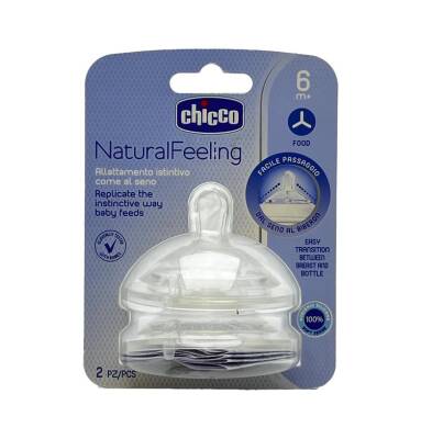 Chicco Natural Feeling 6+ 2 ədədli butulka əmziyi - CHICO