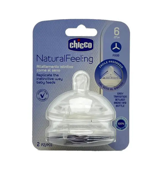 Chicco Natural Feeling 6+ 2 ədədli butulka əmziyi - 1
