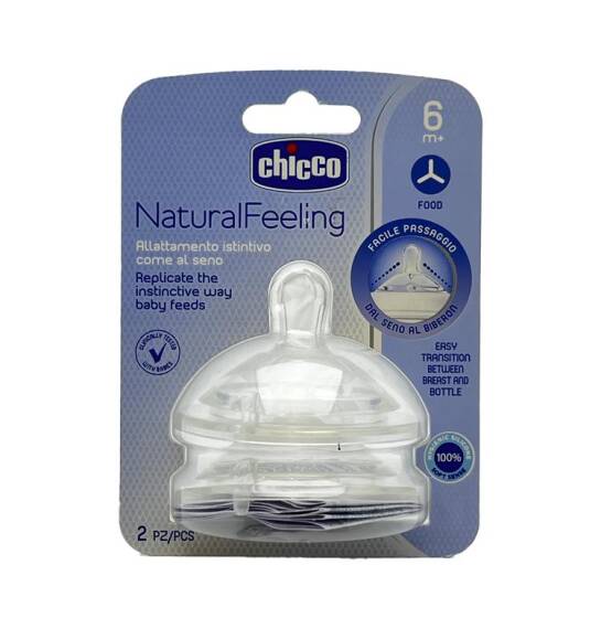 Chicco Natural Feeling 6+ 2 ədədli butulka əmziyi - 1
