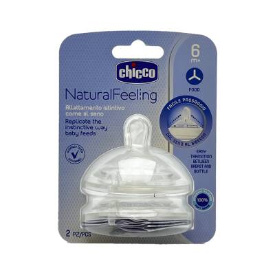 Chicco Natural Feeling 6+ 2 ədədli butulka əmziyi - CHICO