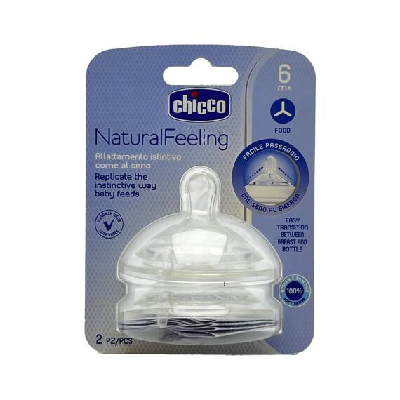 Chicco Natural Feeling 6+ 2 ədədli butulka əmziyi - 1