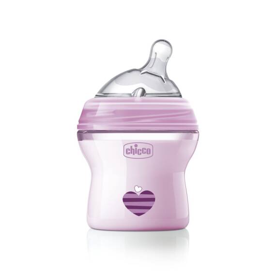 Chicco Natural Feeling butulka çəhrayı 0 ay+ 150 ml - 1