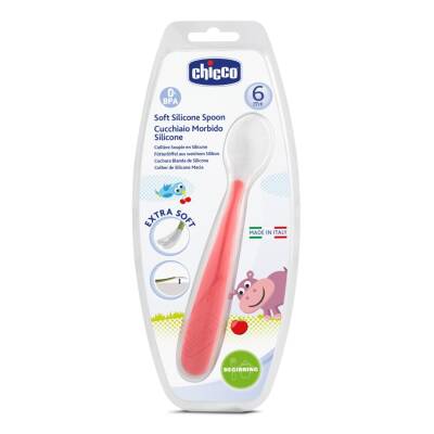 Chicco Qaşıq yumşaq silikon qırmızı 6 ay+ - CHICO