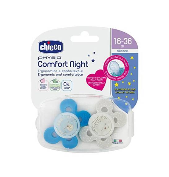 Chicco Soother Comfort Lumi silikon oğlan 16-36 ay N2 - 1