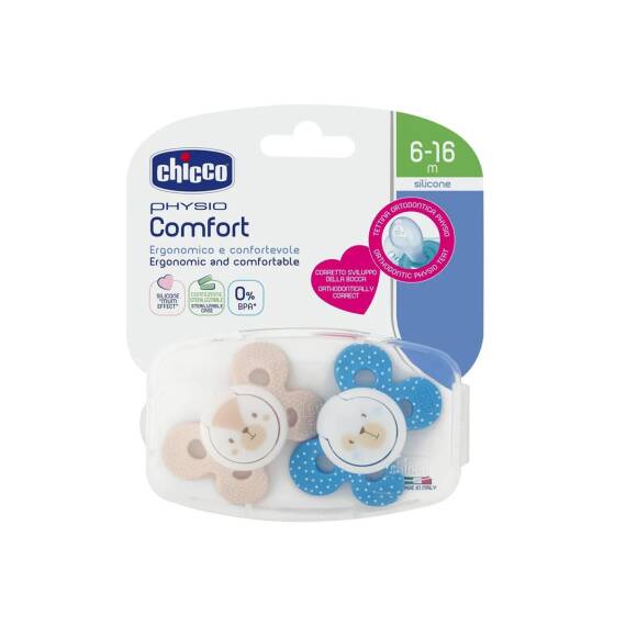 Chicco Soother Comfort silikon oğlan 6-16 ay N2 - 1