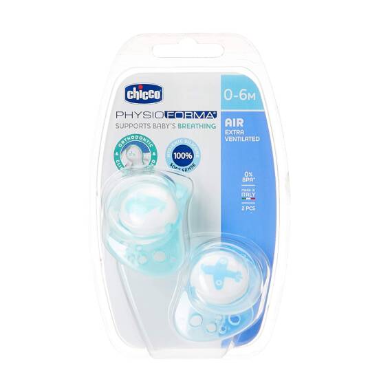 Chicco Soother PH Air silikon əmzik mavi 6 ay+ N2 - 1