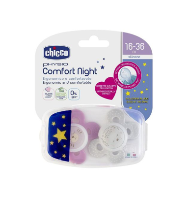 Chicco Soother PH Comfort Night silikon 16-36 ay N2 - CHICO