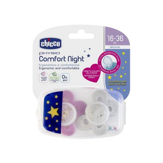 Chicco Soother PH Comfort Night silikon 16-36 ay N2 - 1