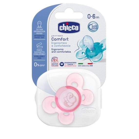 Chicco Soother PH Comfort silikon çəhrayı 0-6 ay N1 - 1