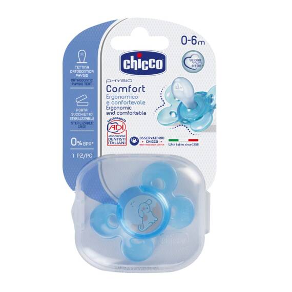 Chicco Soother PH Comfort silikon mavi 0-6 ay N1 - 1