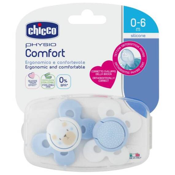 Chicco Soother PH Comfort silikon oğlan 0-6 ay N2 - 1