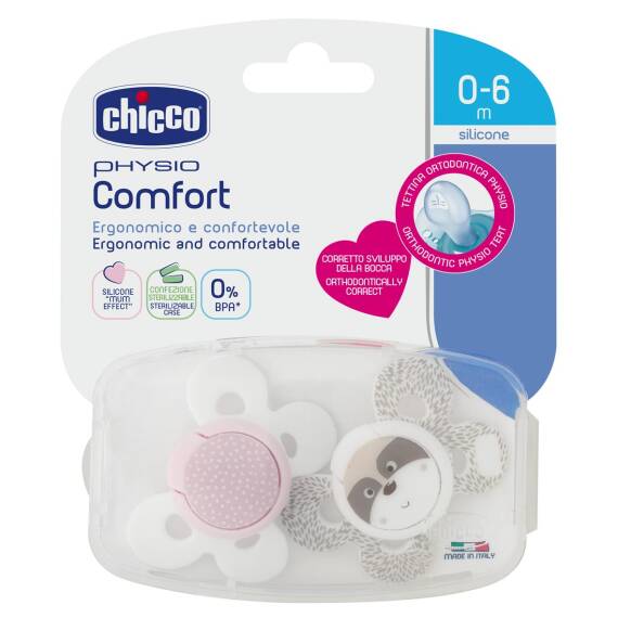 Chicco Soother PH Comfort silikon qız 0-6 ay N2 - 1