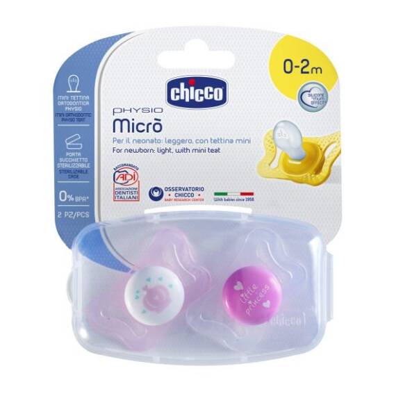 Chicco Soother PH Micro silikon qız 0-2 ay N2 - 1