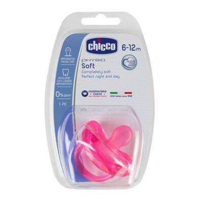 Chicco Soother PH Soft silikon əmzik çəhrayı 6-12 ay - CHICO