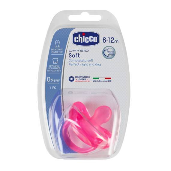 Chicco Soother PH Soft silikon əmzik çəhrayı 6-12 ay - 1