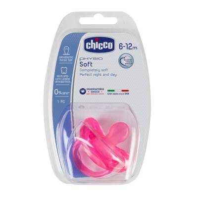 Chicco Soother PH Soft silikon əmzik çəhrayı 6-12 ay - CHICO