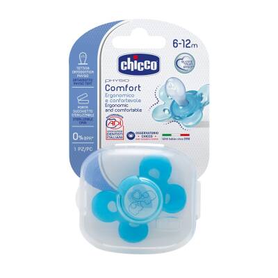 Chicco Soother Soft PH silikon mavi 6-16 ay N1 - CHICO