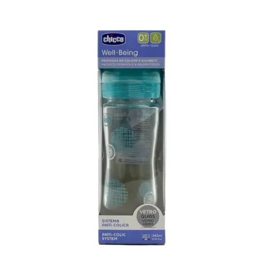Chicco şüşə butulka silikon normal axış 240 ml - 1