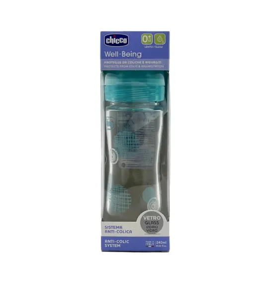 Chicco şüşə butulka silikon normal axış 240 ml - 1