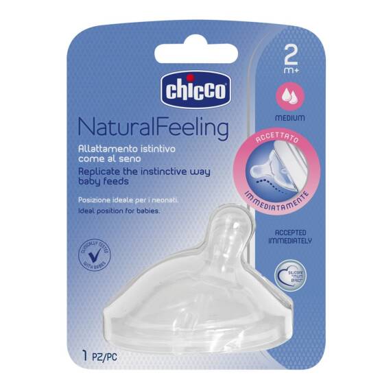 Chicco Teat Stepup əmzik yeni orta axış 2 ay+ - 1