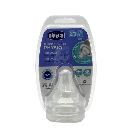 Chicco Teats Perfect5 orta axış silikon 2 ay+ N2 - 1