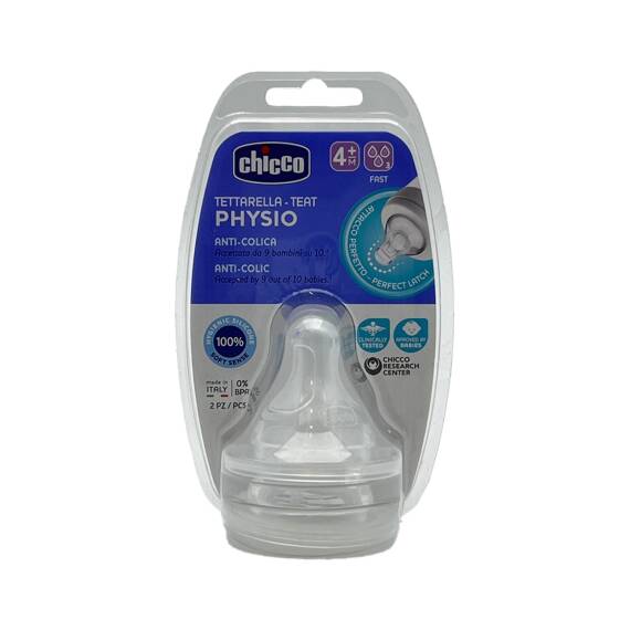 Chicco Teats Perfect5 silikon sürətli axış 4 ay+ N2 - 1