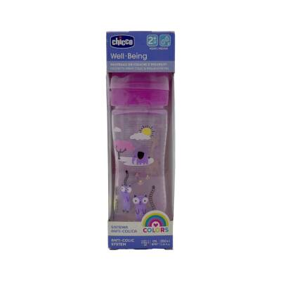 Chicco Wb Col PP Butulka Qız Silikon Orta Axış, 250 ml