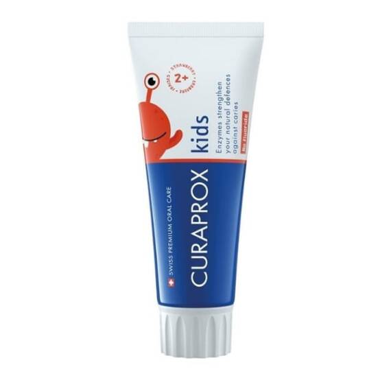 Curaprox Fluorsuz Çiyələkli uşaq diş məcunu 60 ml - 1