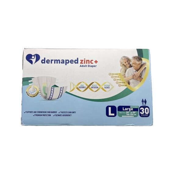 DERMAPED ZINC ADULT DIAPER LARGE N30 6875 - 1