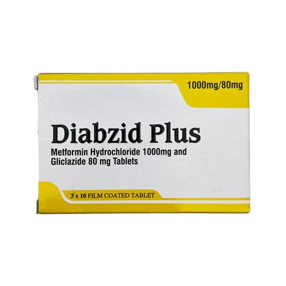 DIABZID PLUS 1000/80MG N30 TB - 1